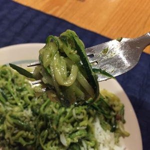 zoodles on the fork
